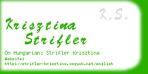 krisztina strifler business card
